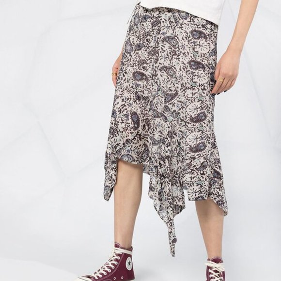 NEW Isabel Marant Printed Midi Skirt Size 36 Women BNWT - Picture 8 of 12